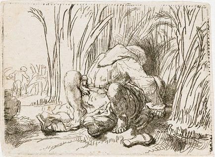 Rembrandt: Monnik in het graanveld